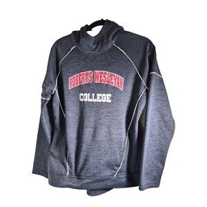 Roberts Wesleyan College Hoodie Gray Youth XL 14/16 Sweatshirt No Size Tag